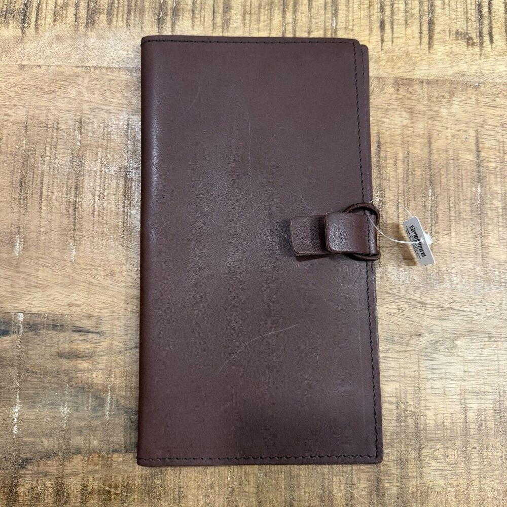 NWT Crate & Barrel Brown Leather Travel‎ Wallet